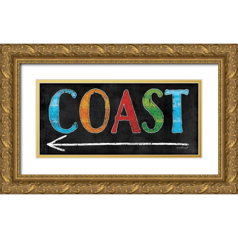 Coast Gold Ornate Wood Framed Art Print with Double Matting by Pugh, Jennifer