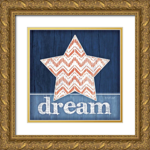 Dream Star Gold Ornate Wood Framed Art Print with Double Matting by Pugh, Jennifer