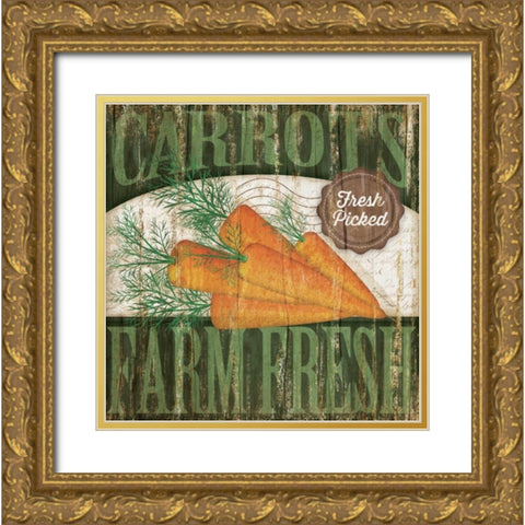 Carrotts Gold Ornate Wood Framed Art Print with Double Matting by Pugh, Jennifer