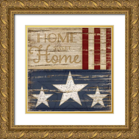 Home Sweet Home Gold Ornate Wood Framed Art Print with Double Matting by Pugh, Jennifer