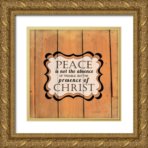 Peace is Not Gold Ornate Wood Framed Art Print with Double Matting by Pugh, Jennifer