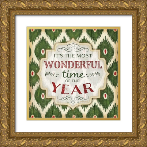 Its the Most Wonderful Time Gold Ornate Wood Framed Art Print with Double Matting by Pugh, Jennifer