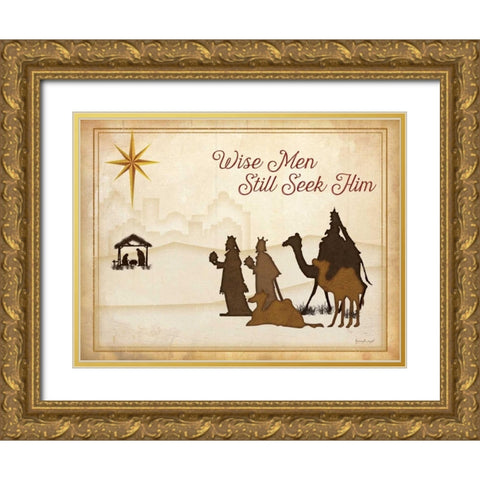 Wise Men Still Seek Him Gold Ornate Wood Framed Art Print with Double Matting by Pugh, Jennifer