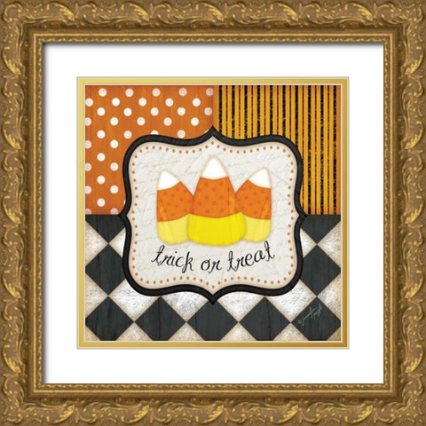 Trick or Treat Gold Ornate Wood Framed Art Print with Double Matting by Pugh, Jennifer