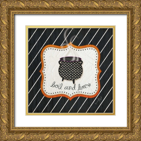 Boil and Brew Gold Ornate Wood Framed Art Print with Double Matting by Pugh, Jennifer