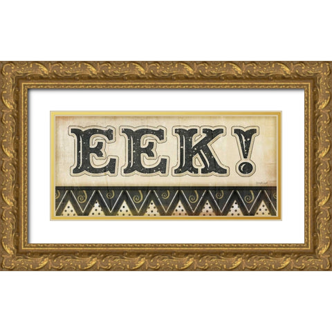 EEK Gold Ornate Wood Framed Art Print with Double Matting by Pugh, Jennifer