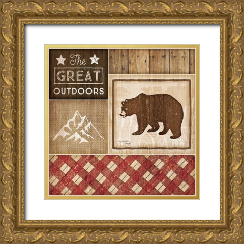 Country Cabin III Gold Ornate Wood Framed Art Print with Double Matting by Pugh, Jennifer