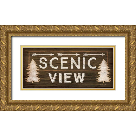 Scenic View Gold Ornate Wood Framed Art Print with Double Matting by Pugh, Jennifer