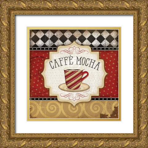 Red and Black Classic Coffee III Gold Ornate Wood Framed Art Print with Double Matting by Pugh, Jennifer