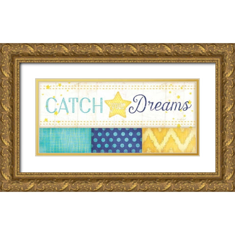 Catch Your Dreams Gold Ornate Wood Framed Art Print with Double Matting by Pugh, Jennifer