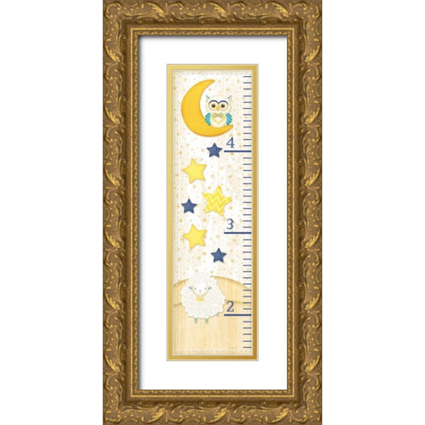 Bedtime Baby Growth Chart Gold Ornate Wood Framed Art Print with Double Matting by Pugh, Jennifer