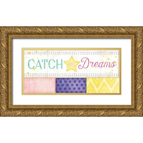 Catch Your Dreams Gold Ornate Wood Framed Art Print with Double Matting by Pugh, Jennifer