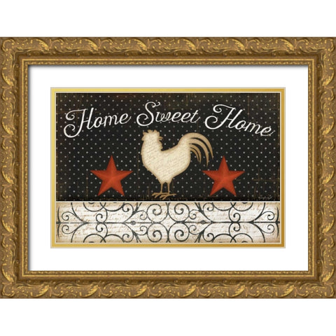 Home Sweet Home Gold Ornate Wood Framed Art Print with Double Matting by Pugh, Jennifer