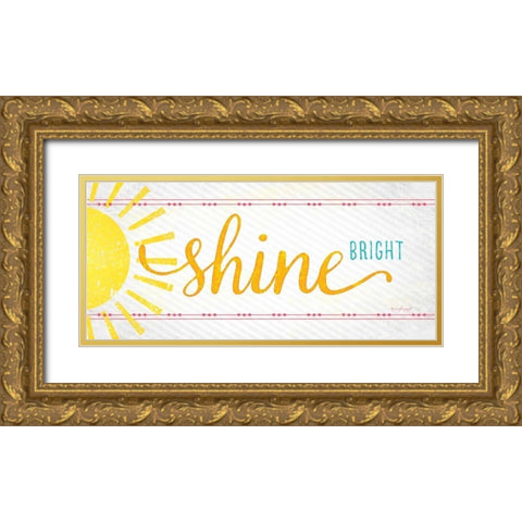 Shine Gold Ornate Wood Framed Art Print with Double Matting by Pugh, Jennifer