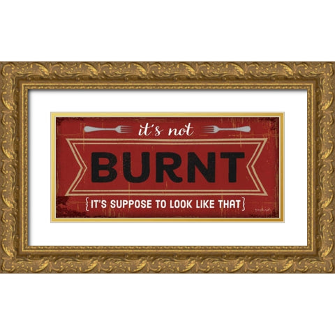 Its Not Burnt Gold Ornate Wood Framed Art Print with Double Matting by Pugh, Jennifer