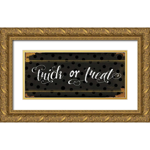 Trick or Treat Gold Ornate Wood Framed Art Print with Double Matting by Pugh, Jennifer