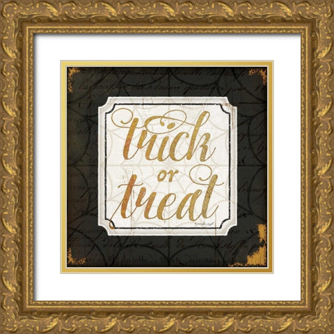 Trick or Treat Gold Gold Ornate Wood Framed Art Print with Double Matting by Pugh, Jennifer