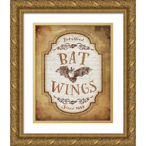 Bat Wings Gold Ornate Wood Framed Art Print with Double Matting by Pugh, Jennifer