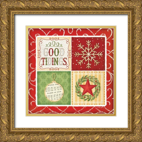 Good Tidings Gold Ornate Wood Framed Art Print with Double Matting by Pugh, Jennifer