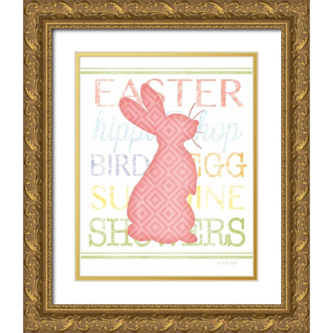 Bunny I Gold Ornate Wood Framed Art Print with Double Matting by Pugh, Jennifer