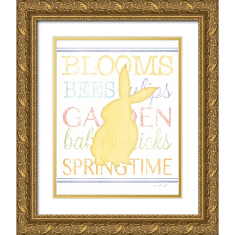 Bunny IV Gold Ornate Wood Framed Art Print with Double Matting by Pugh, Jennifer