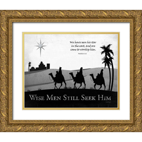 Wise Men Still Seek Him Gold Ornate Wood Framed Art Print with Double Matting by Pugh, Jennifer