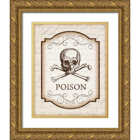 Poison Gold Ornate Wood Framed Art Print with Double Matting by Pugh, Jennifer
