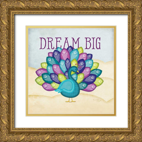 Dream Big Gold Ornate Wood Framed Art Print with Double Matting by Pugh, Jennifer