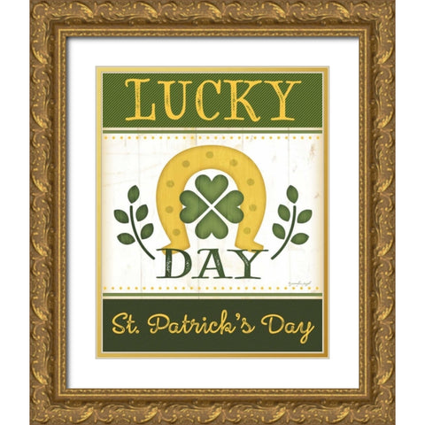 Lucky Day Gold Ornate Wood Framed Art Print with Double Matting by Pugh, Jennifer