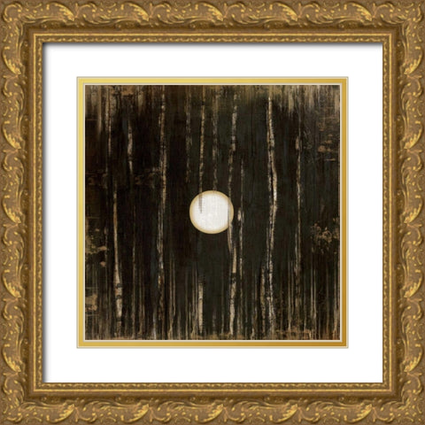 Black One Gold Ornate Wood Framed Art Print with Double Matting by Pugh, Jennifer