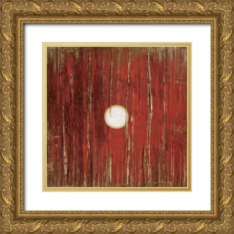 Red One Gold Ornate Wood Framed Art Print with Double Matting by Pugh, Jennifer