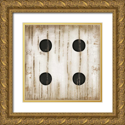 White Four Gold Ornate Wood Framed Art Print with Double Matting by Pugh, Jennifer