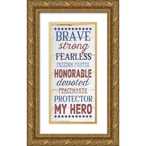 My Hero Gold Ornate Wood Framed Art Print with Double Matting by Pugh, Jennifer