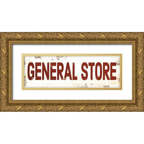 General Store Gold Ornate Wood Framed Art Print with Double Matting by Pugh, Jennifer