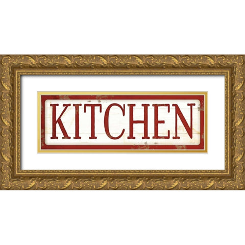 Kitchen Gold Ornate Wood Framed Art Print with Double Matting by Pugh, Jennifer