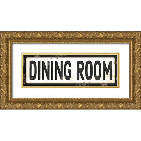 Dining Room Gold Ornate Wood Framed Art Print with Double Matting by Pugh, Jennifer