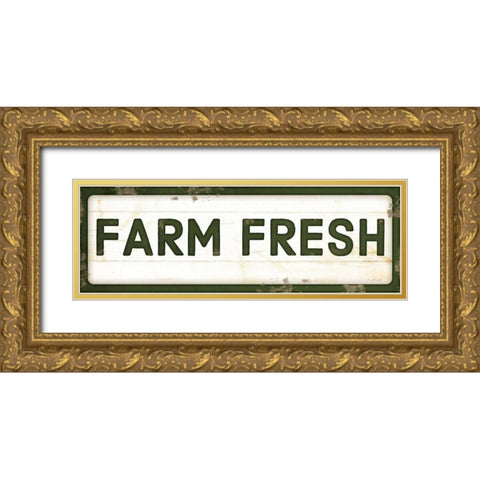 Farm Fresh Gold Ornate Wood Framed Art Print with Double Matting by Pugh, Jennifer