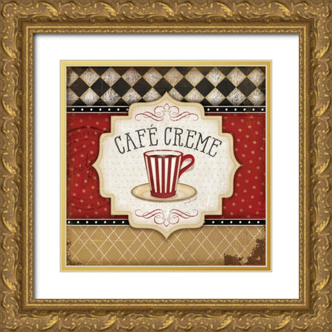 Cafe Creme Gold Ornate Wood Framed Art Print with Double Matting by Pugh, Jennifer