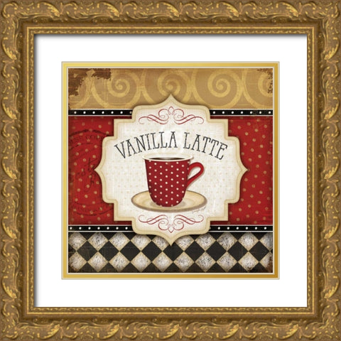 Vanilla Latte Gold Ornate Wood Framed Art Print with Double Matting by Pugh, Jennifer