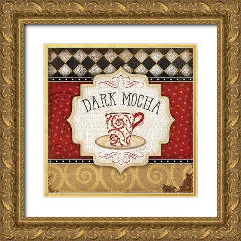 Dark Mocha Gold Ornate Wood Framed Art Print with Double Matting by Pugh, Jennifer