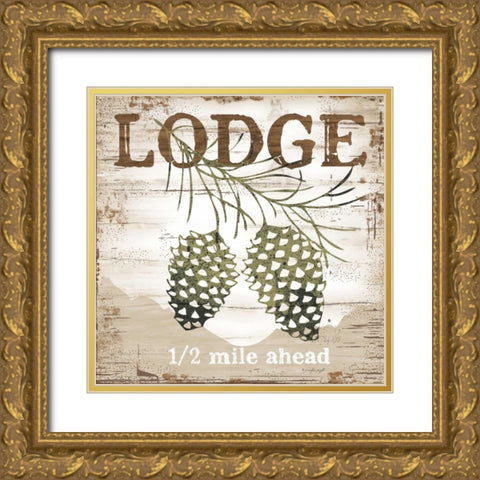 Lodge Gold Ornate Wood Framed Art Print with Double Matting by Pugh, Jennifer