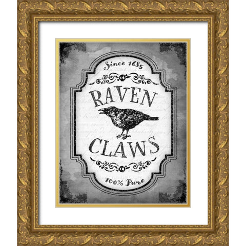 Raven Claws Gold Ornate Wood Framed Art Print with Double Matting by Pugh, Jennifer