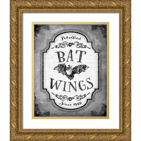 Bat Wings Gold Ornate Wood Framed Art Print with Double Matting by Pugh, Jennifer