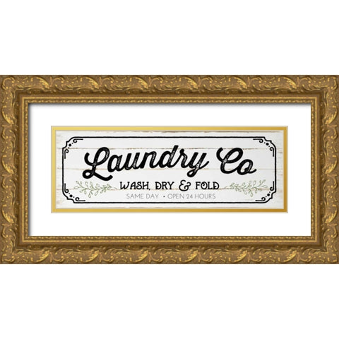 Laundry Co Gold Ornate Wood Framed Art Print with Double Matting by Pugh, Jennifer