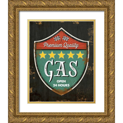 Premium Gas Gold Ornate Wood Framed Art Print with Double Matting by Pugh, Jennifer