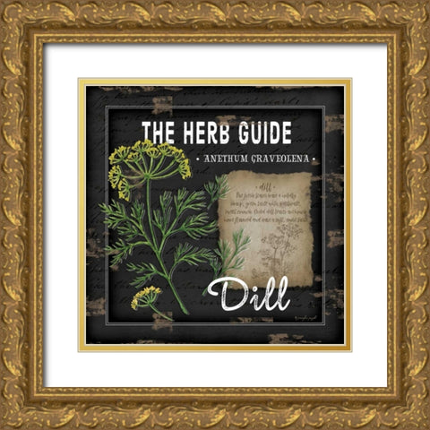 Herb Guide Dill Gold Ornate Wood Framed Art Print with Double Matting by Pugh, Jennifer