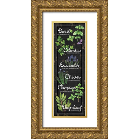 Herbs II Gold Ornate Wood Framed Art Print with Double Matting by Pugh, Jennifer