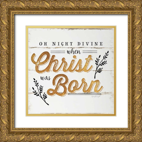 Oh Night Divine Gold Ornate Wood Framed Art Print with Double Matting by Pugh, Jennifer