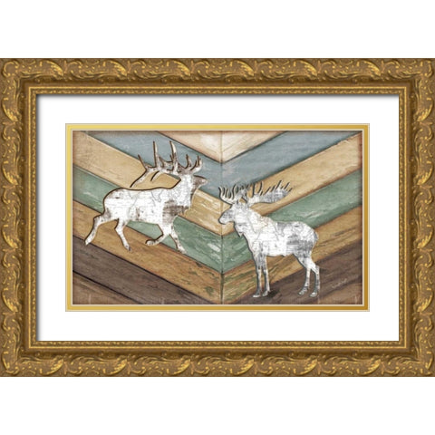 Lodge Gold Ornate Wood Framed Art Print with Double Matting by Pugh, Jennifer