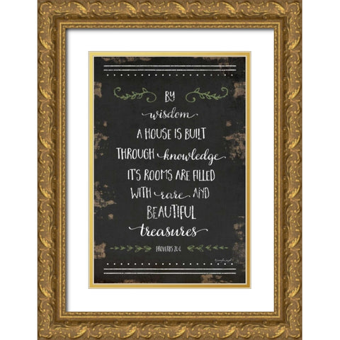 By Wisdom Gold Ornate Wood Framed Art Print with Double Matting by Pugh, Jennifer